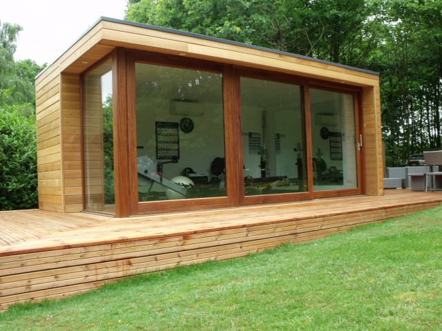 Home gyms are one of the many potential uses for a garden room, and 