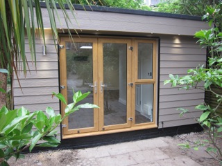 The fire proof cladding chosen makes a nice change to cedar