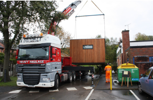 Swift Garden Rooms have relocated their garden rooms using a crane