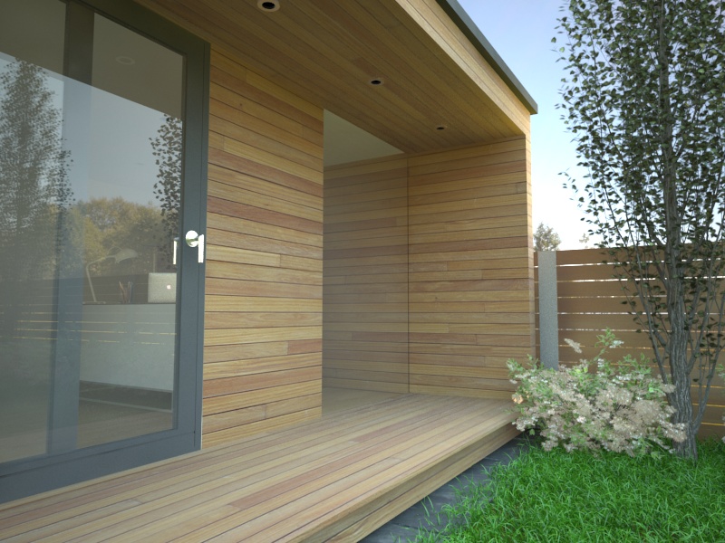 cedar cladding on garden rooms