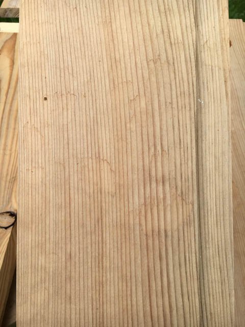 OrganoWood applied to cedar cladding - look at the difference in colour already