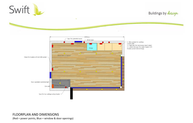 The plan for the garden room