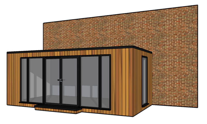 Initial design for this flat pack extension
