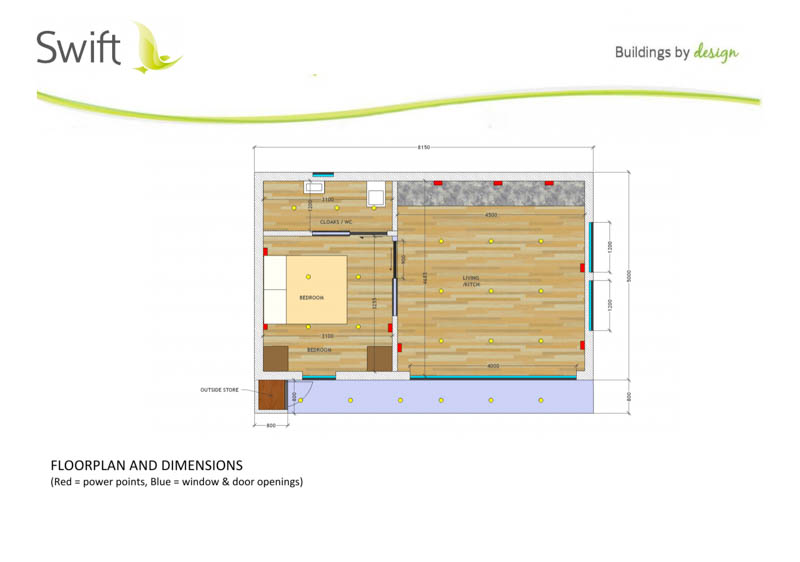 The layout of the annexe