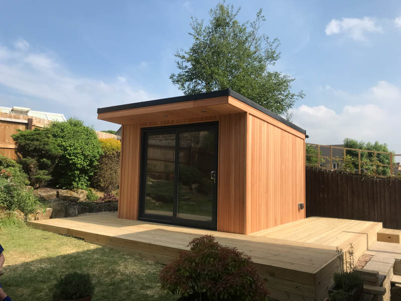 Garden room with Red Grandis cladding