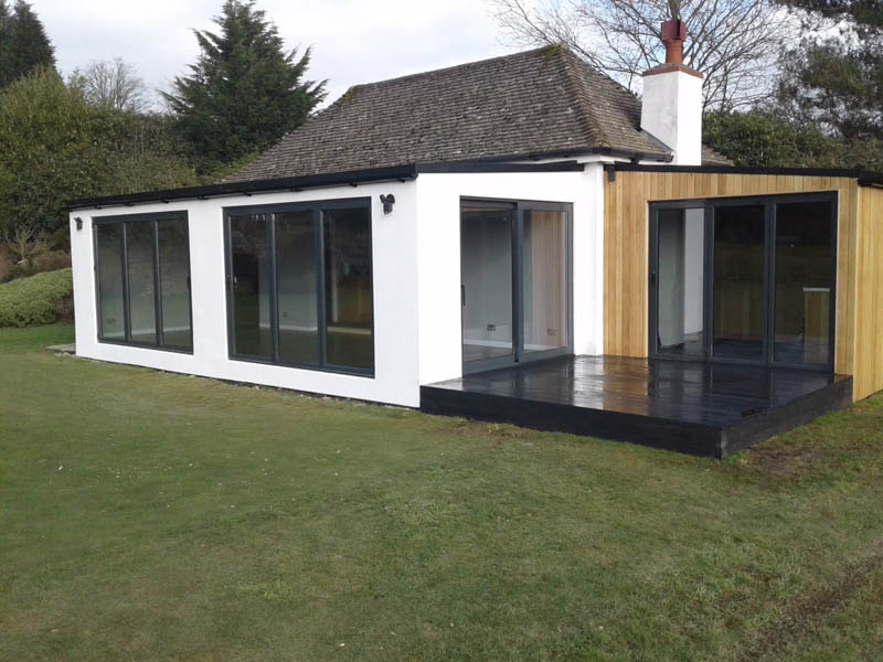 Two single storey extensions