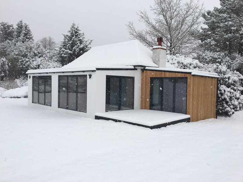 The rendered extension even looks good in the snow