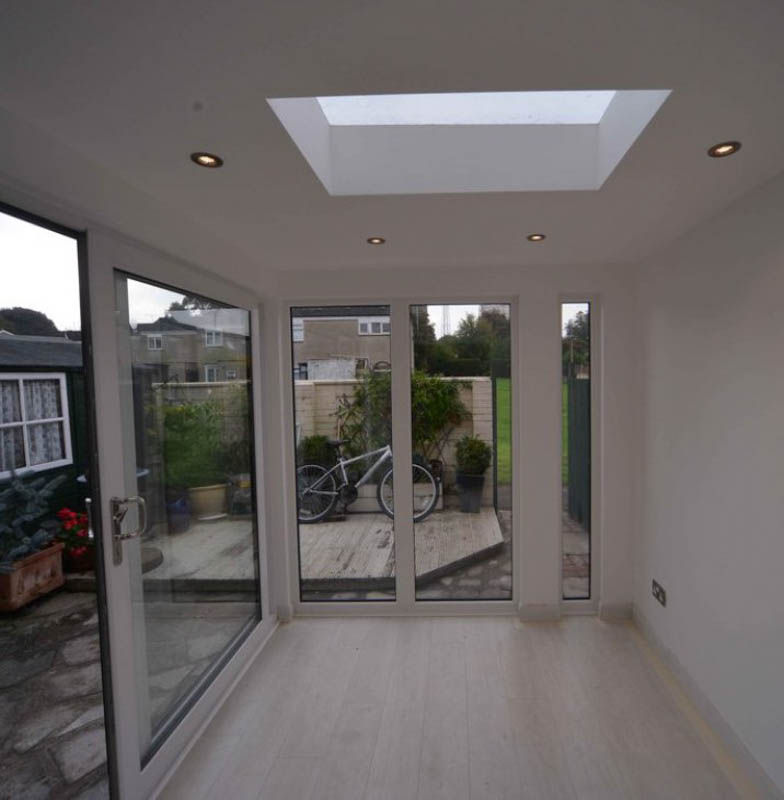 A skylight has been fitted creating a wonderfully light room