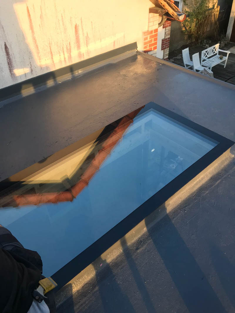 A triple glazed skylight has been fitted in the roof