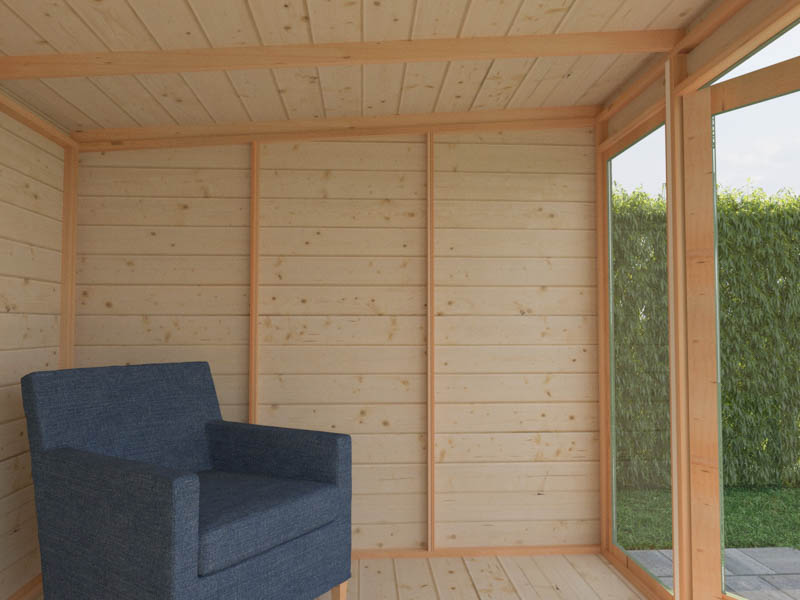You could find adding soft furnishings to a summerhouse, that they become damp and musty.