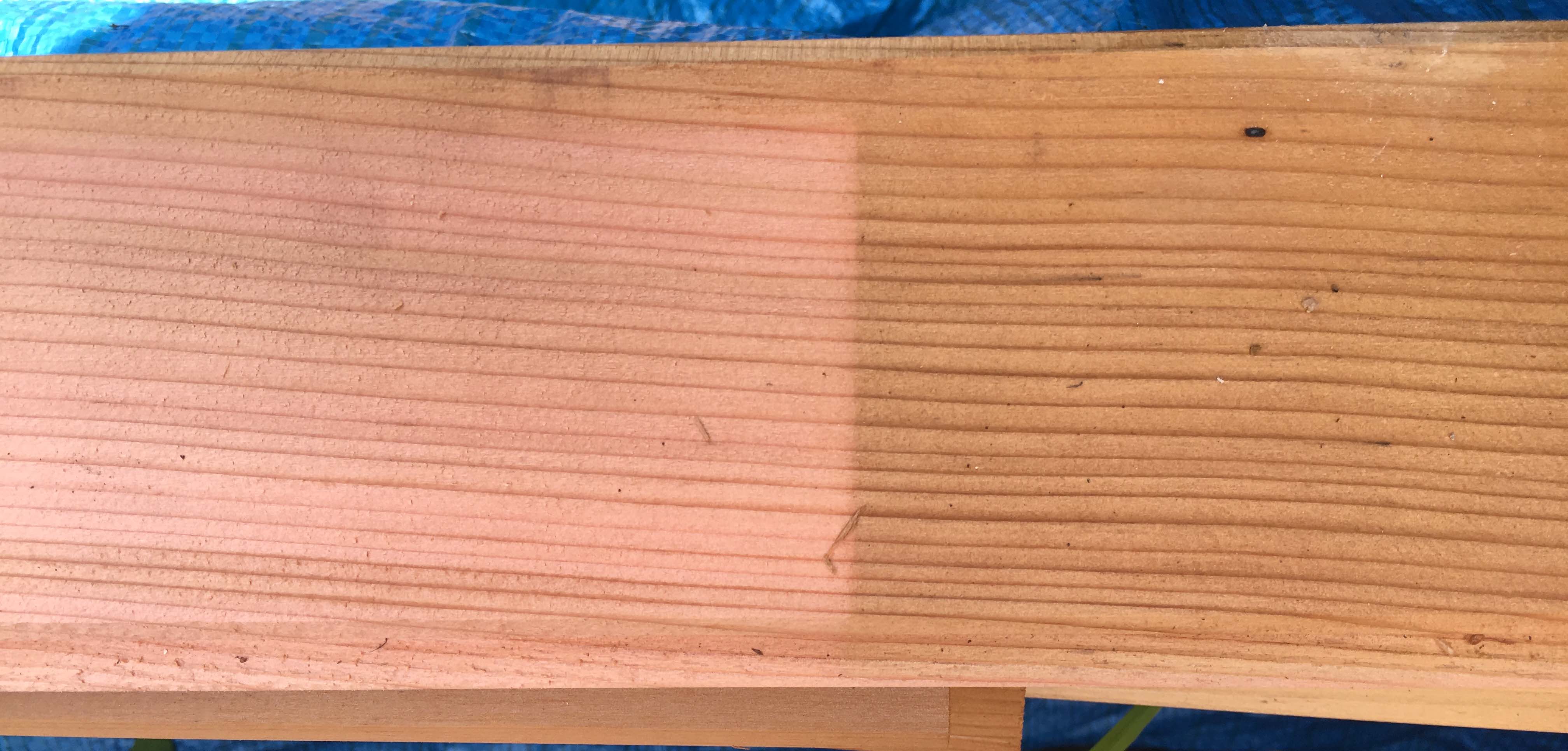 After just 7 days, Cedar cladding can change colour when exposed to strong sunlight