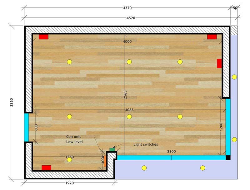 Floor plan for the garden room