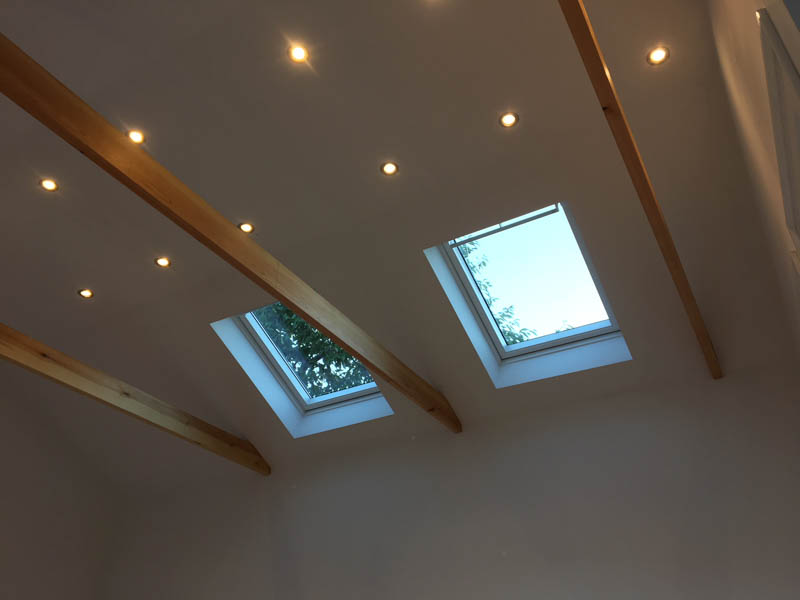Velux windows add to the impressive ceiling