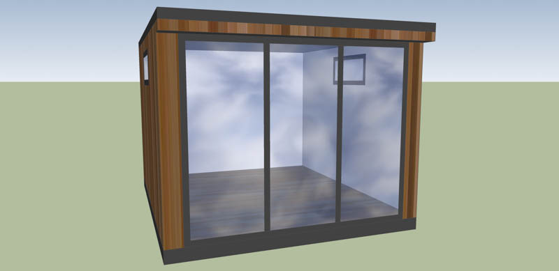 3d render of what the garden office would look like