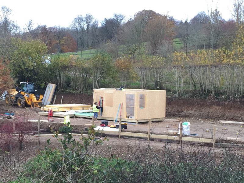 A couples of five pods are being built in the Quantocks