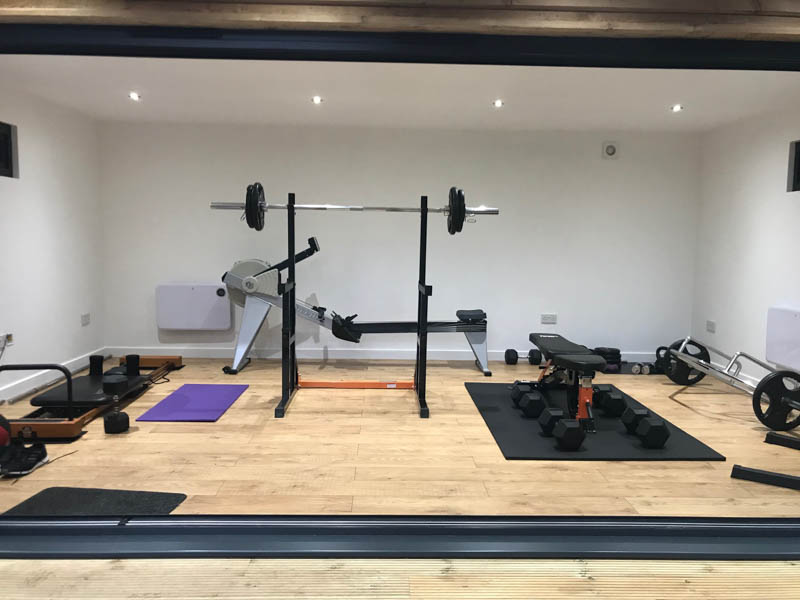 The gym has been tailor-made to create the owners perfect gym layout