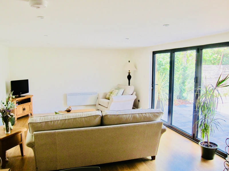 The bi-fold doors create a great connection with the garden