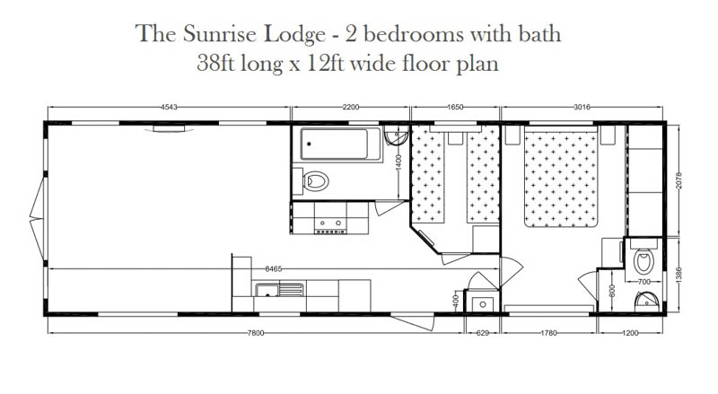 Sunrise Lodges offer several internal layout options