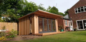 Garden studio with cedar veranda