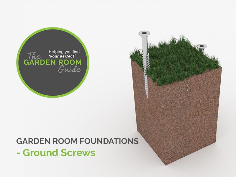 Garden room foundations - ground screws