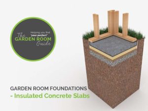 Insulated concrete slab for garden room