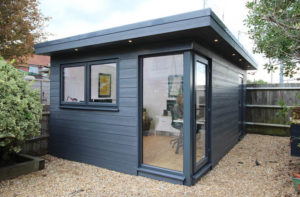 Garden office with bike store by Timber Rooms