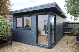Garden office with bike store by Timber Rooms