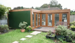 A Booths Garden Studios granny annexe needn't dominate a garden