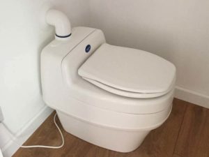 Eco toilet fitted in a garden room by Garden2Office