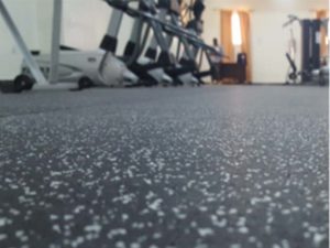 High impact rubber flooring for garden gyms