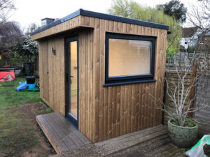 6ft Deep insulated garden studio with secret storage shed by Ark Design Build