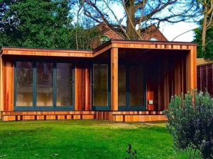 Modern Garden Rooms with l shaped canopy