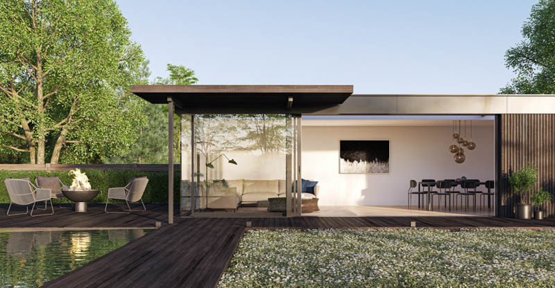 Indoor outdoor garden room by GlasHaus Design