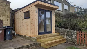 3.5m x 2.5m garden office by Hargreaves Garden Spaces