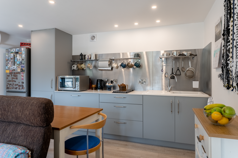 The annexe features a well-equipped kitchen