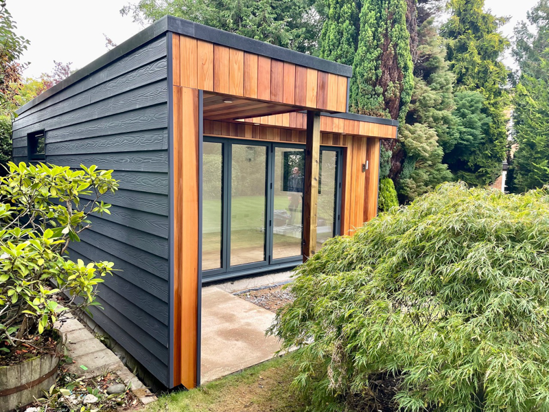 Mix of Cedral cladding and Western Red Cedar cladding
