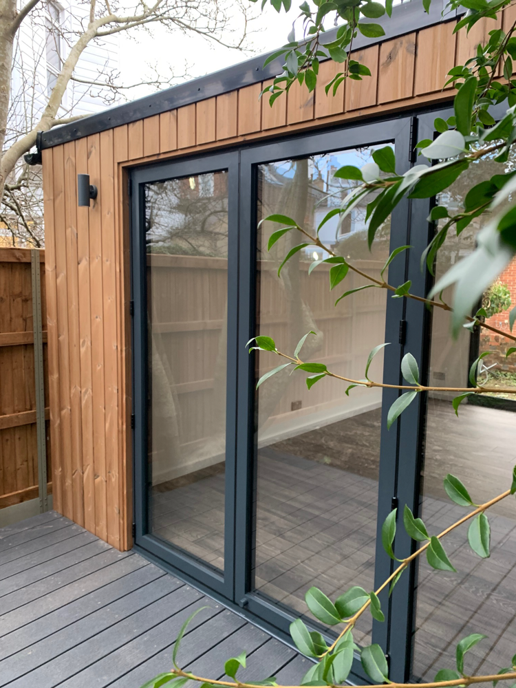 Bi-fold doors have been positioned on the front elevation