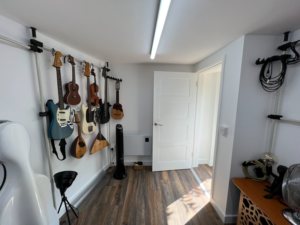 Soundproof music room with acoustic porch