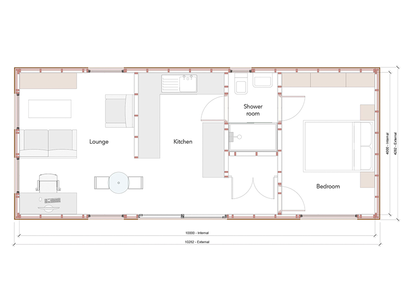 Living Annexe Floorplan by AMC Garden Rooms