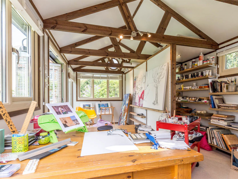 Inside a SMART Garden Rooms, Offices & Studios pitched roof design