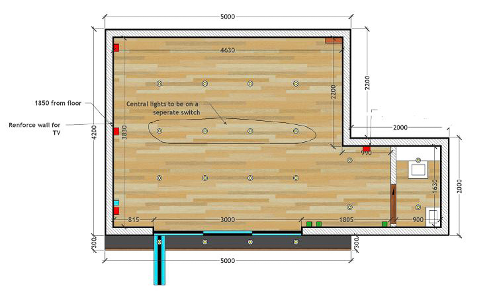 Floor plan of the bespoke Swift Garden Room