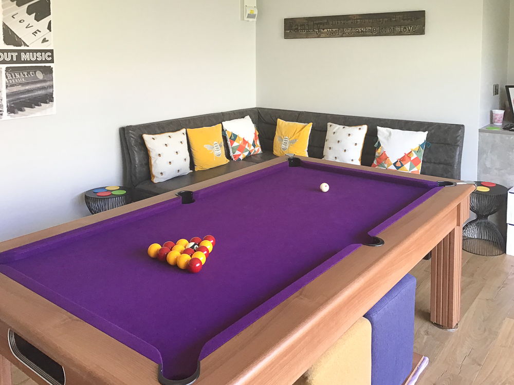 The garden room has space for a pool table