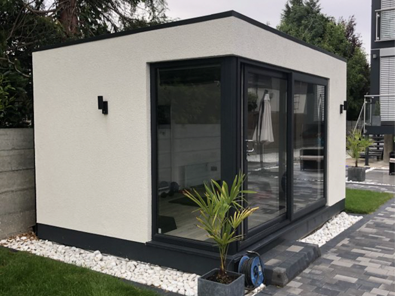 Modern Garden Rooms with rendered finish