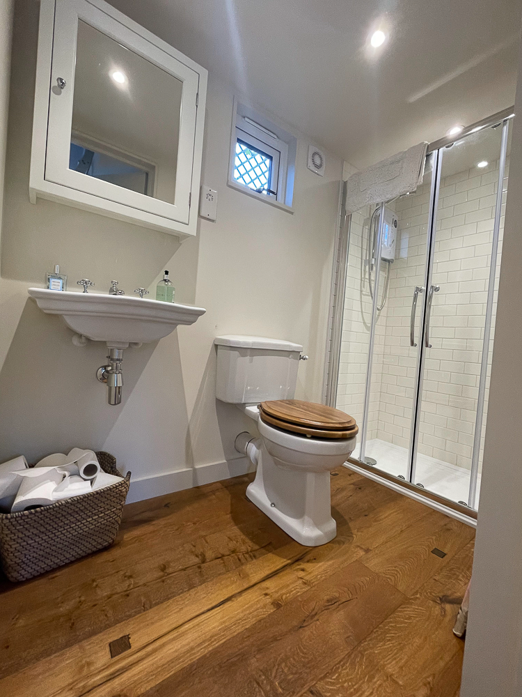 Shower room in a 40sqm Timeless Garden Rooms living annexe