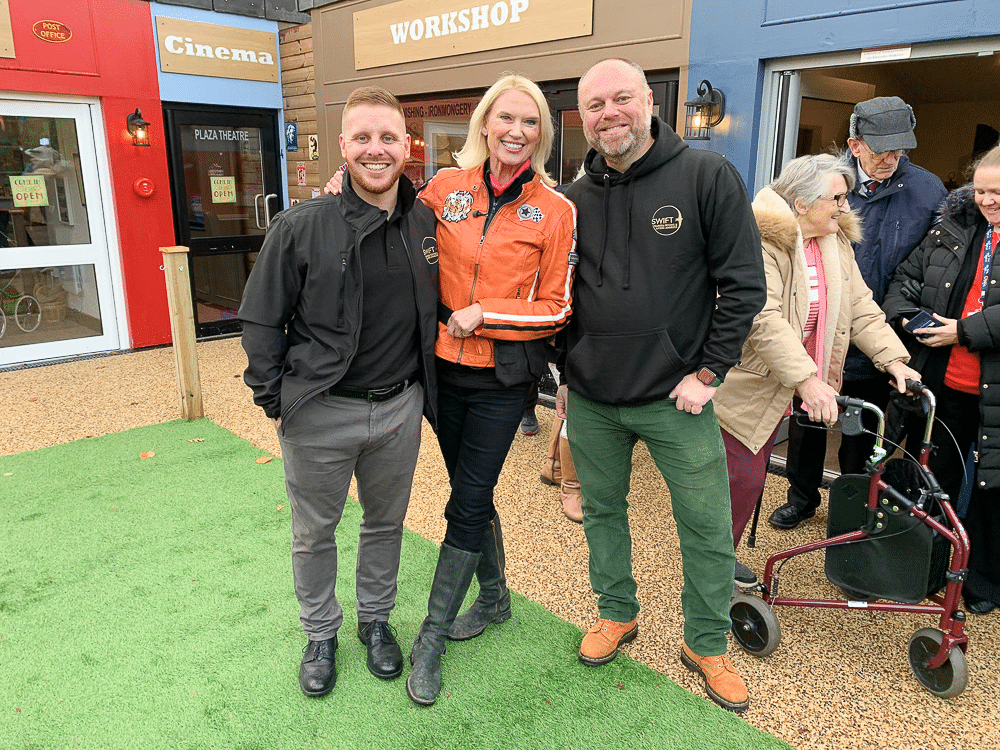 The Swift Unlimited team with Anneka Rice