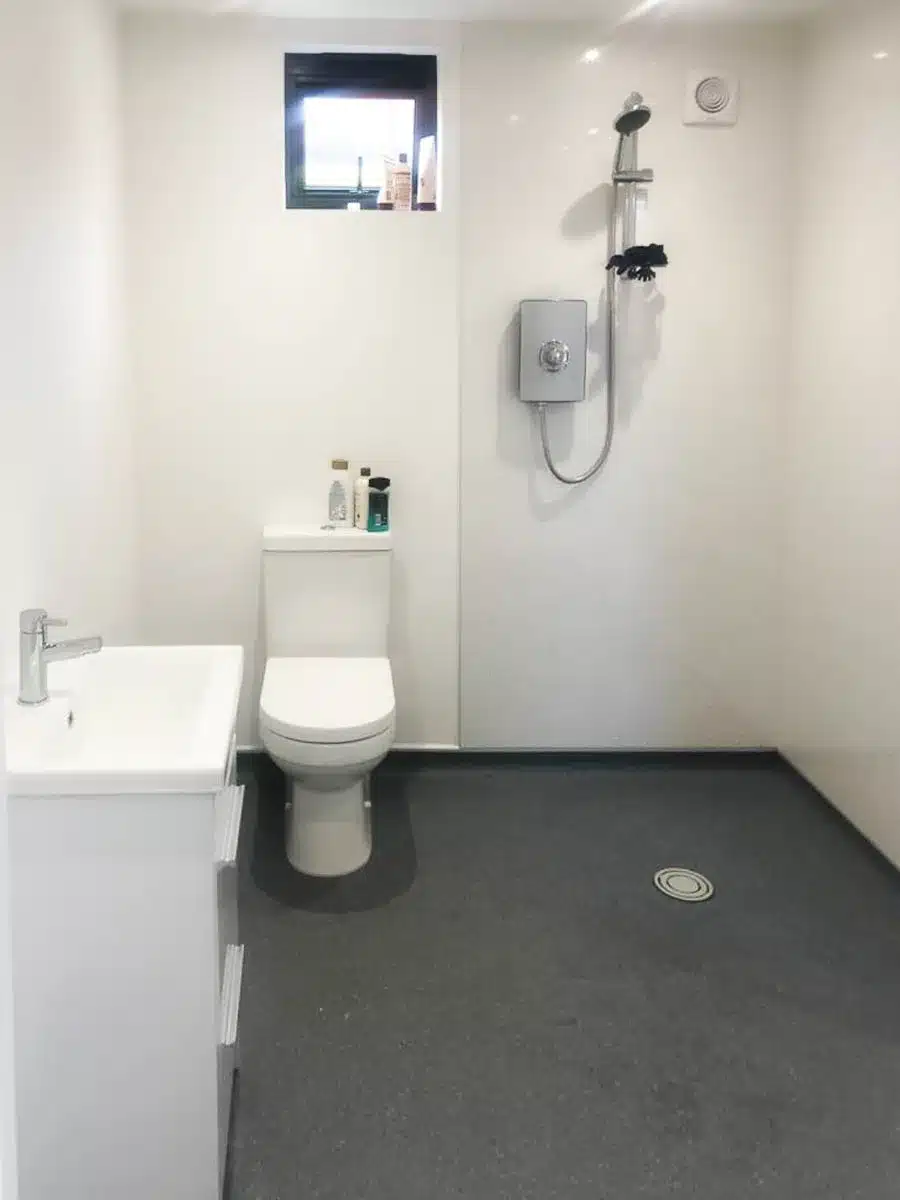 The annexe has an accessible wetroom