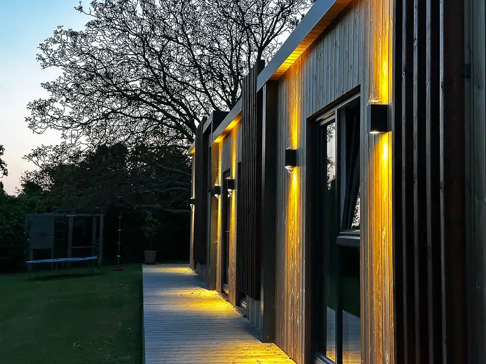 A Room in the Garden incorporate exterior lighting into their designs