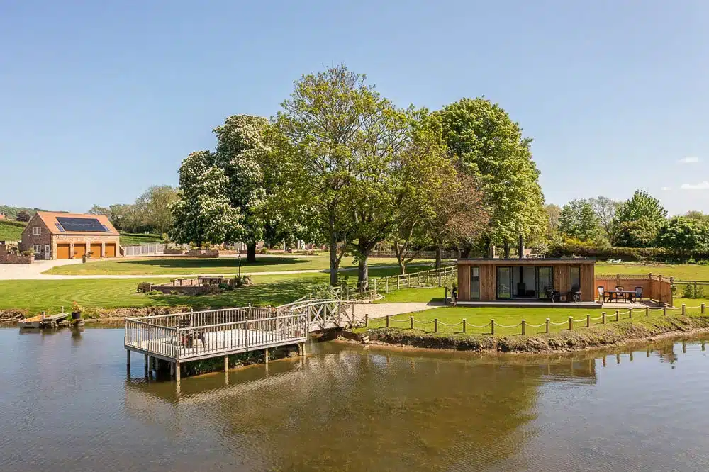 A lake side entertainment space in Yorkshire