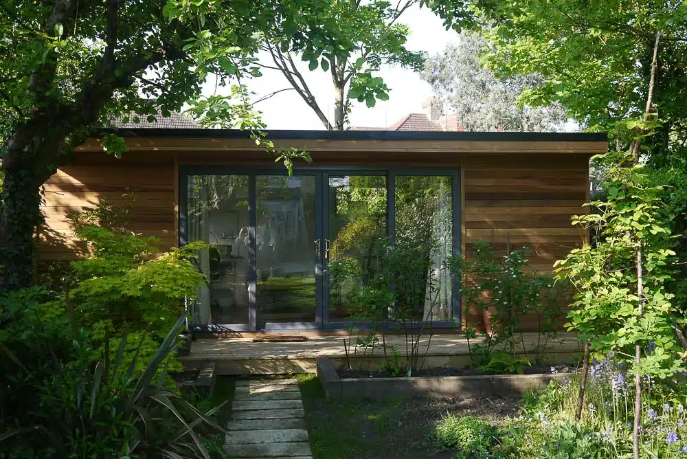 Soundproofed yoga and meditation space by Crusoe Garden Rooms Limited