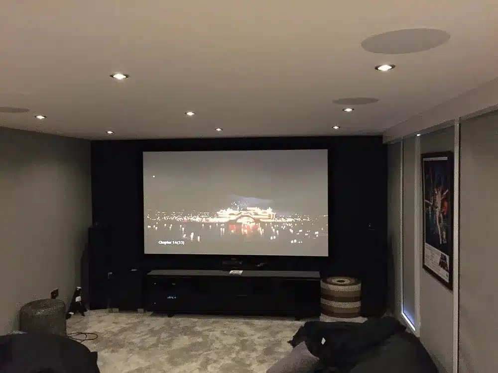 Soundproofed home cinema room by Crusoe Garden Rooms Limited